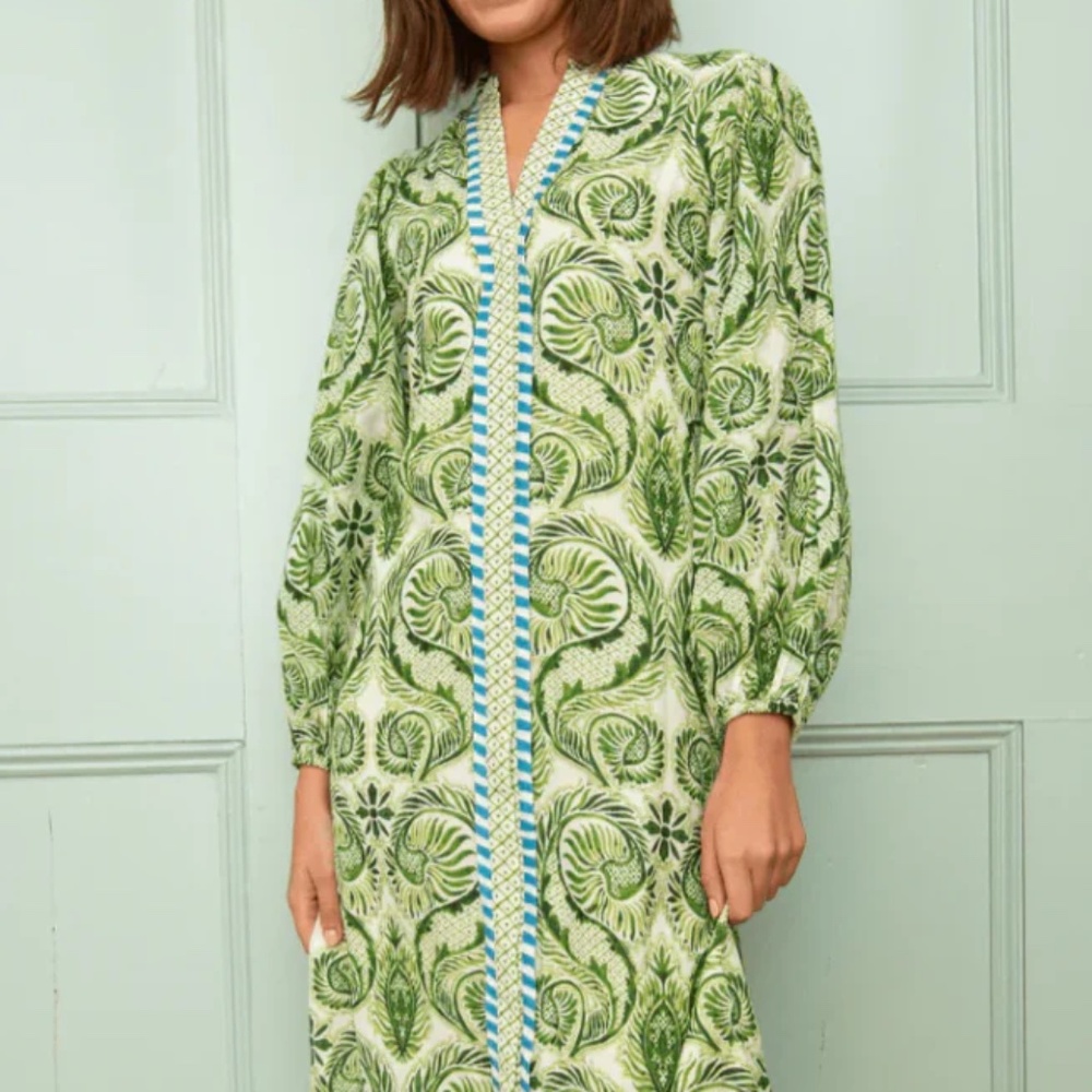 Anna Cate Riley Midi Caftan in Seaside M